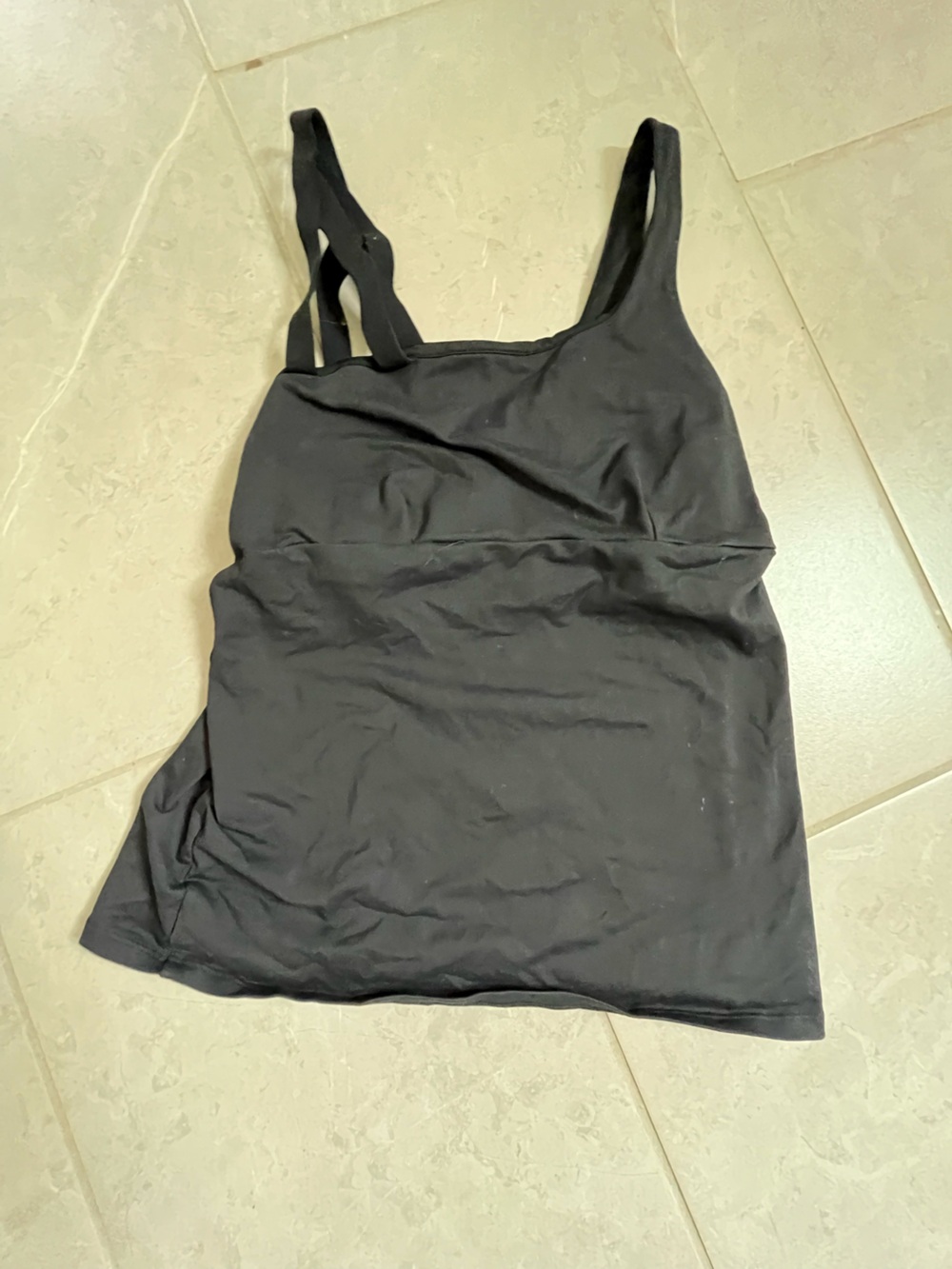 ALO Yoga Black Strappy Tank Top